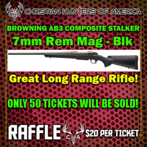 Browning AB3 Black Composite Stalker 7MM Rem Mag Raffle