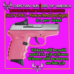 MOTHERS DAY Dollar Raffle SCCY CPX 2 9MM Pink