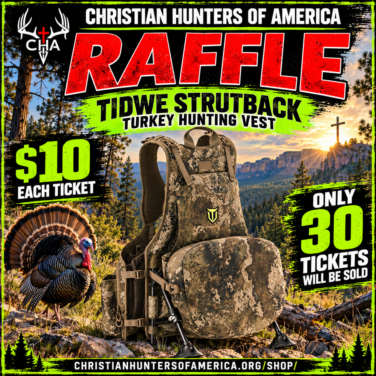 Tidwe Strutback Turkey Hunting Vest RAFFLE